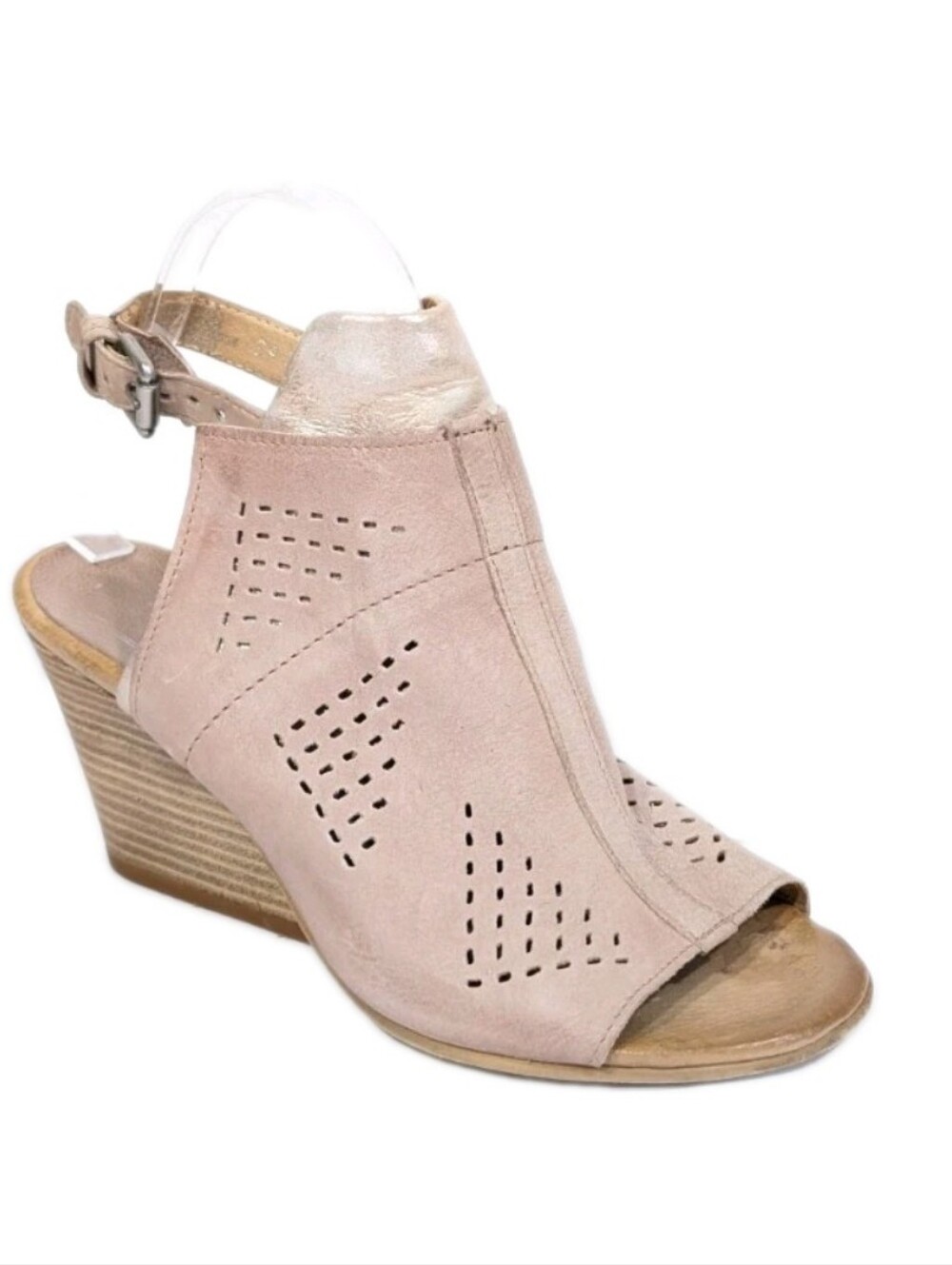 Miz Mooz Leather Sandals Eu 39 Wedge Heel Women Shoes peep toe Kensley